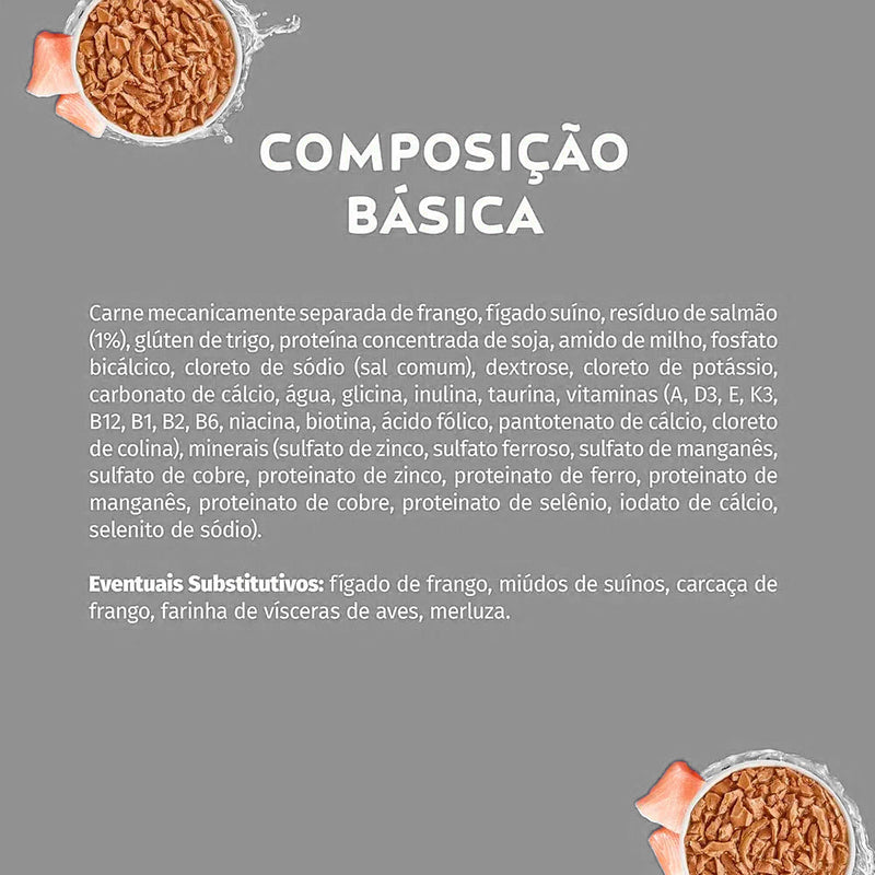 Ração Úmida Cat Chow para Gatos Adultos Castrados sabor Peixe ao Molho 85g