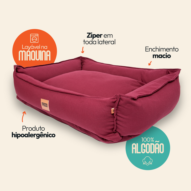 Cama para Cachorro Nature Bege - 100% Algodão